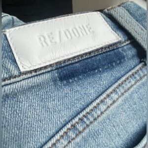 ReDone High Rise Cropped Wide Leg Jeans